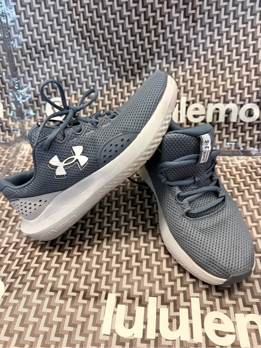 Under Armour Slate Blue Mesh Sports Sneakers